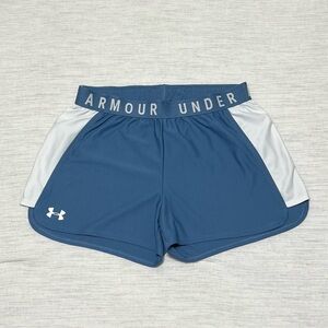 Under Armour Blue & White Athletic Shorts | Medium